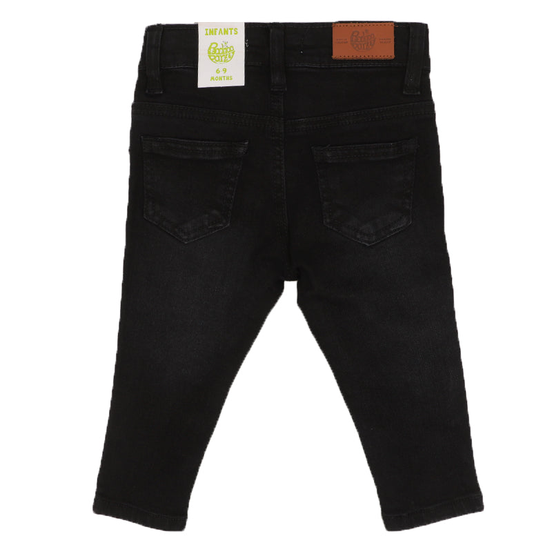 Infants Boys Pant Denim Coin PKT Tape - BLACK