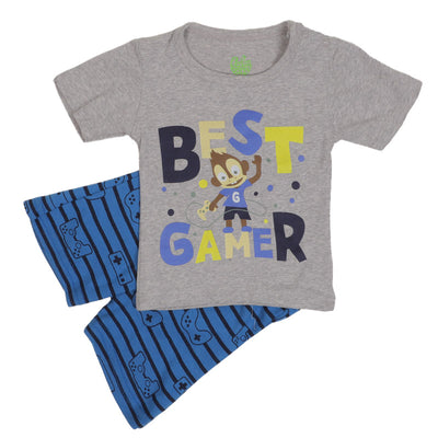 Infant Boys Knitted Suit Best Gamer - GREY