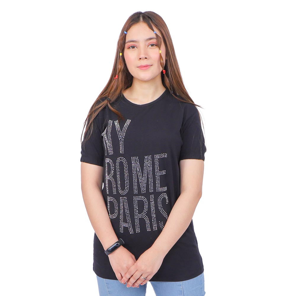 Girls T-Shirt Paris - Black