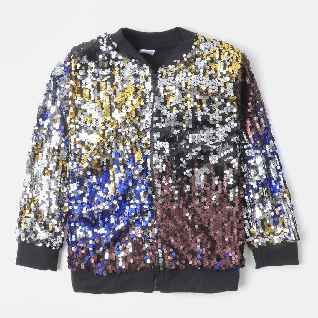 Fashion Girls Jacket Sequins  - Multi