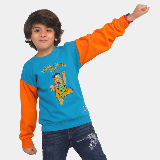 Boys Sweatshirt Yabba Dabba Do - Blue/Orange