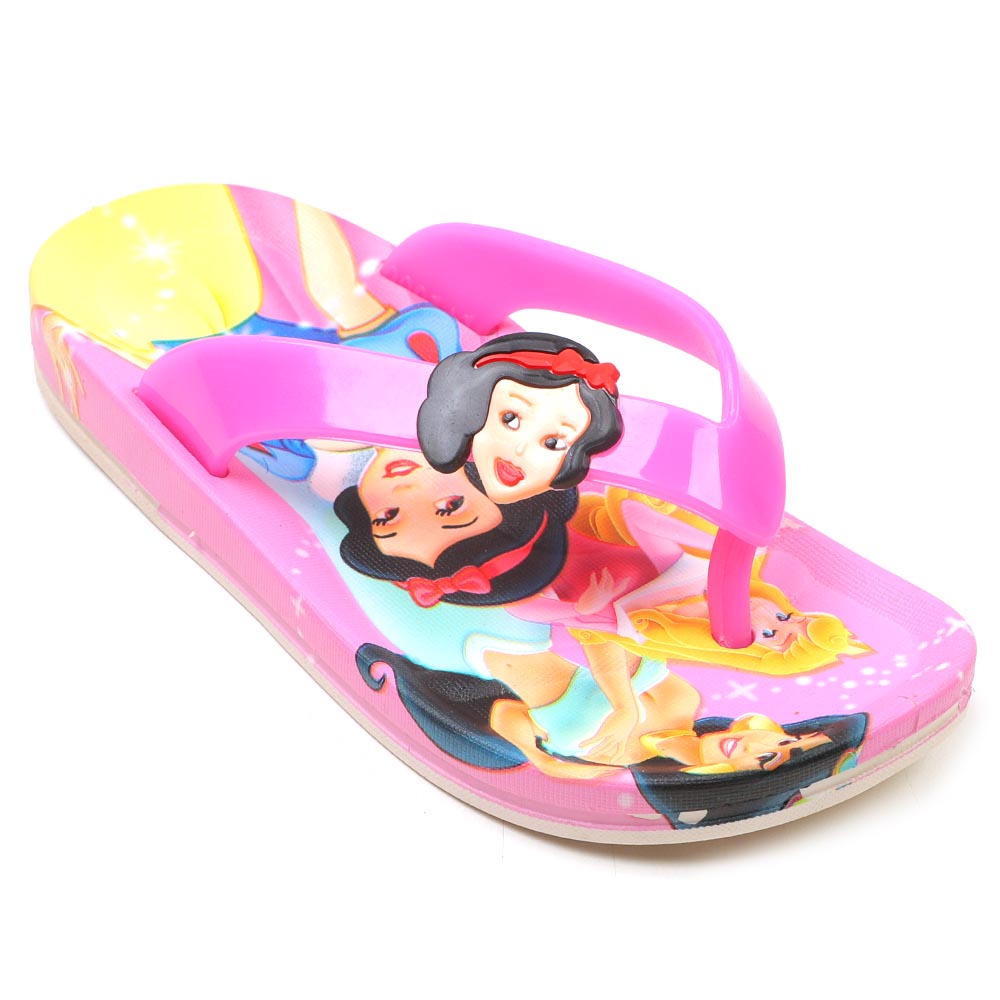 Princess Character Girls Slipper - Pink