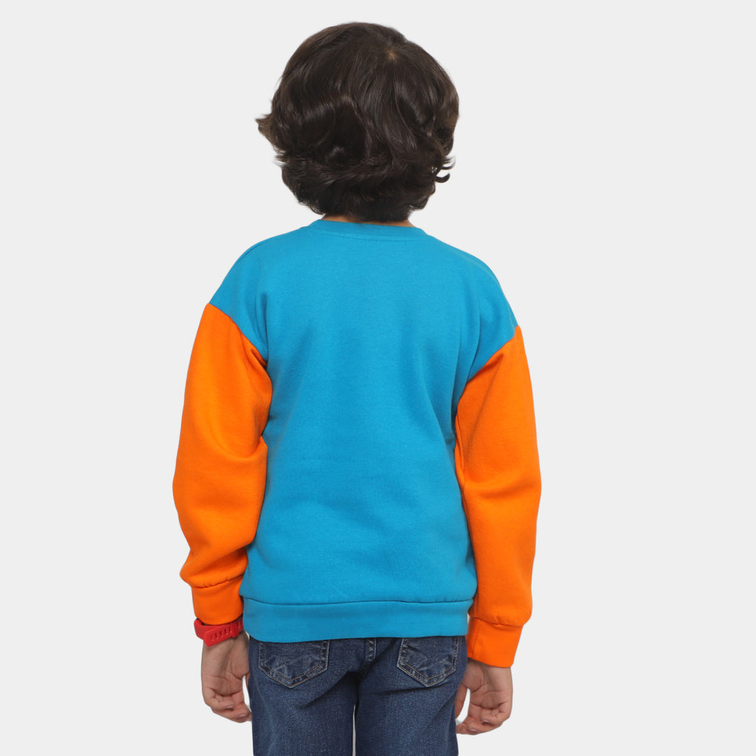 Boys Sweatshirt Yabba Dabba Do - Blue/Orange