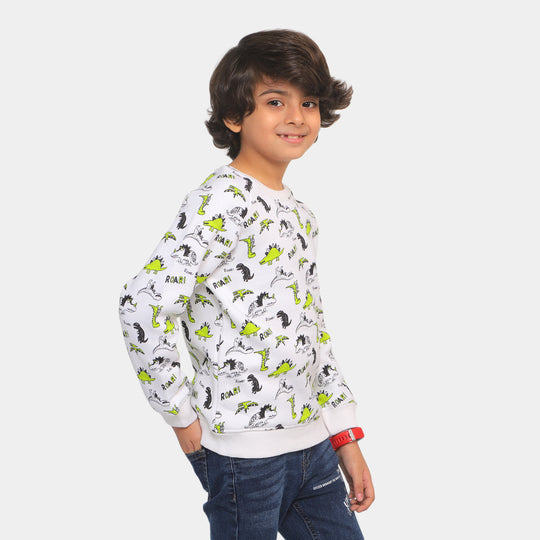 Boys Sweatshirt Dino - Snow White