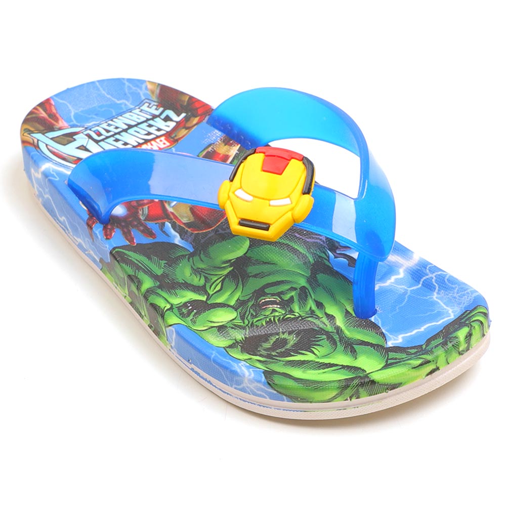 Character Slippers For Boys - Blue
