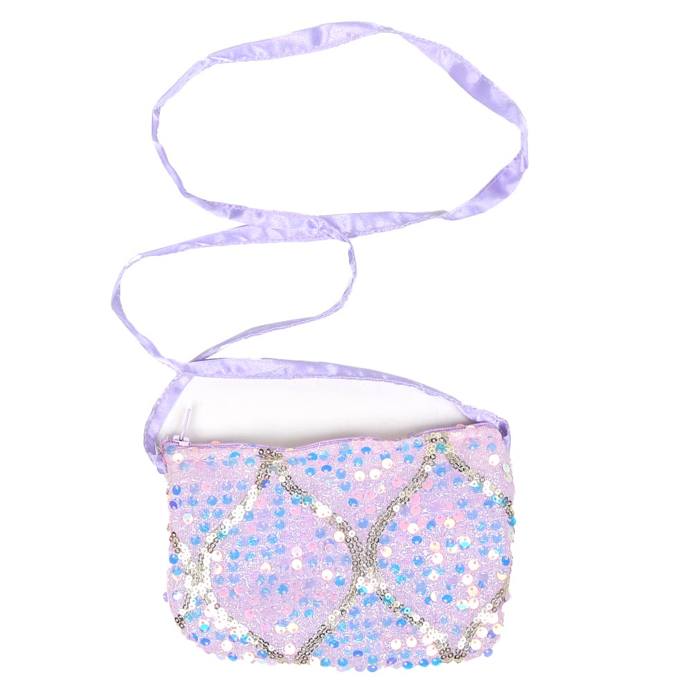 Girls Frock Fancy Sequins Sparkle - Lilac