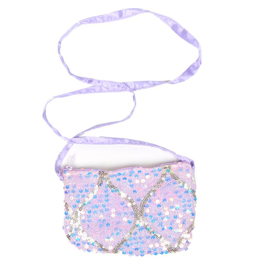 Girls Frock Fancy Sequins Sparkle - Lilac