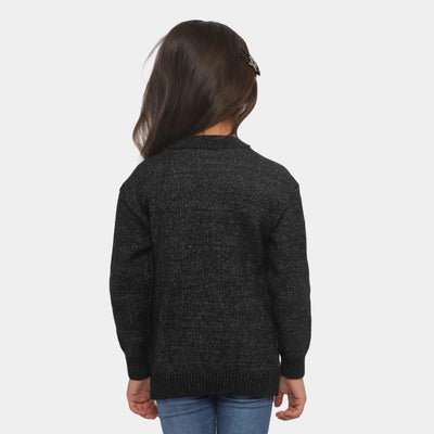 Girls Sweater Star -BLACK