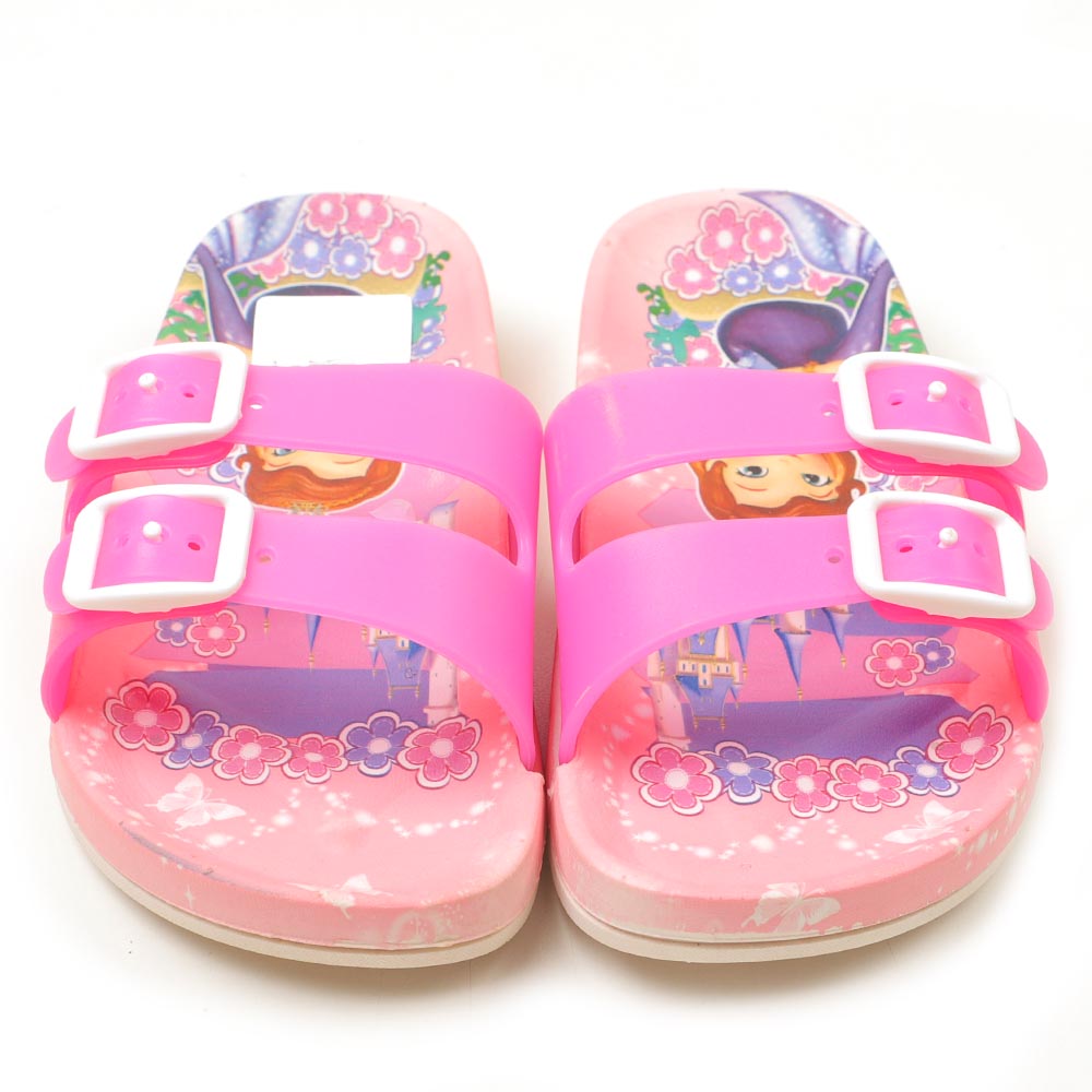 Princess Character Girls Slipper - L.Pink