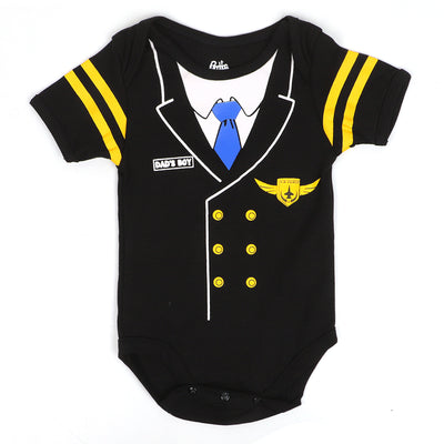 Infant Boys Knitted Romper Air Force - BLACK