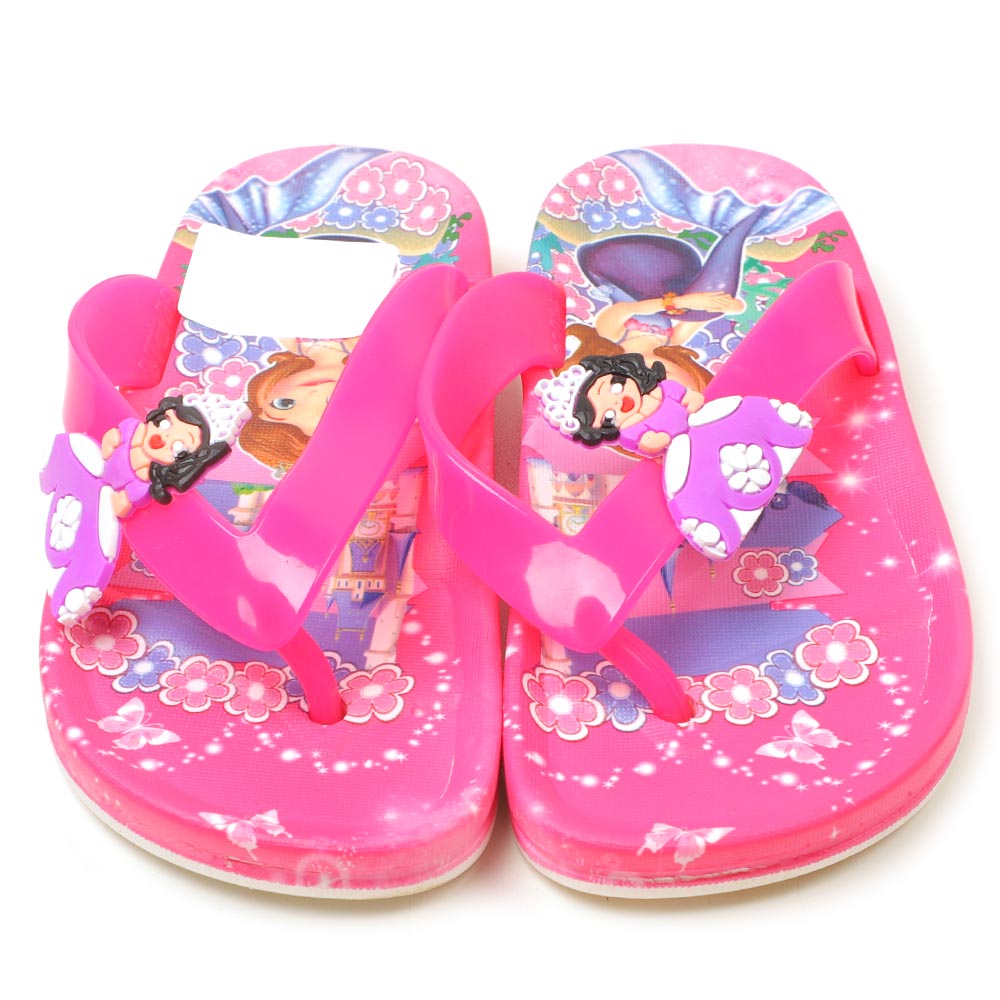 Princess Character Girls Slipper - Pink