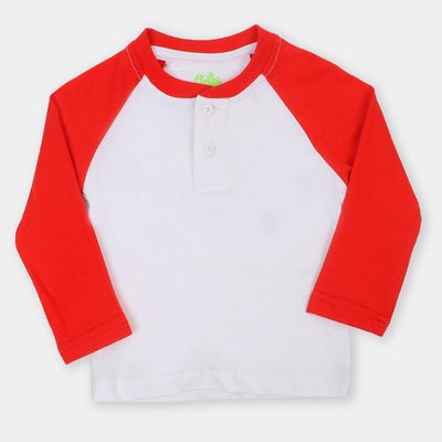 Infant Boys R-N T-Shirt Raglan - White/Aura