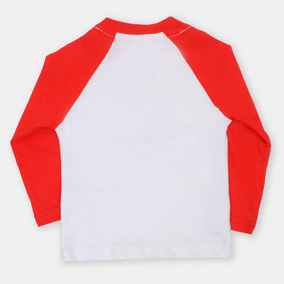 Infant Boys R-N T-Shirt Raglan - White/Aura