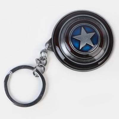 Action Hero Spin Metal Shield Keychain