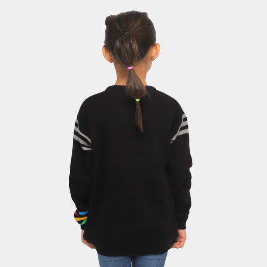 Girls Sweater Fun - BLACK