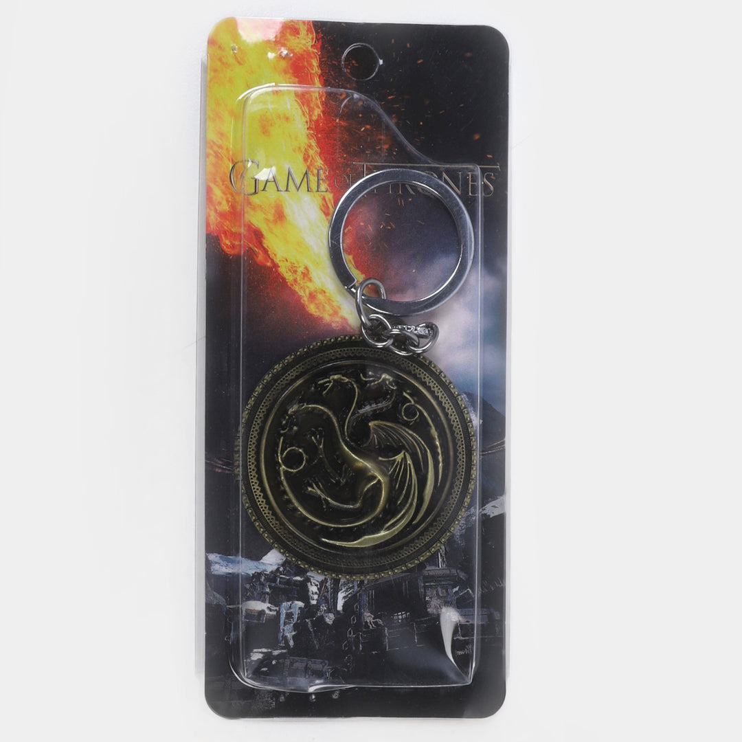 Dragon Shield Metal Keychain