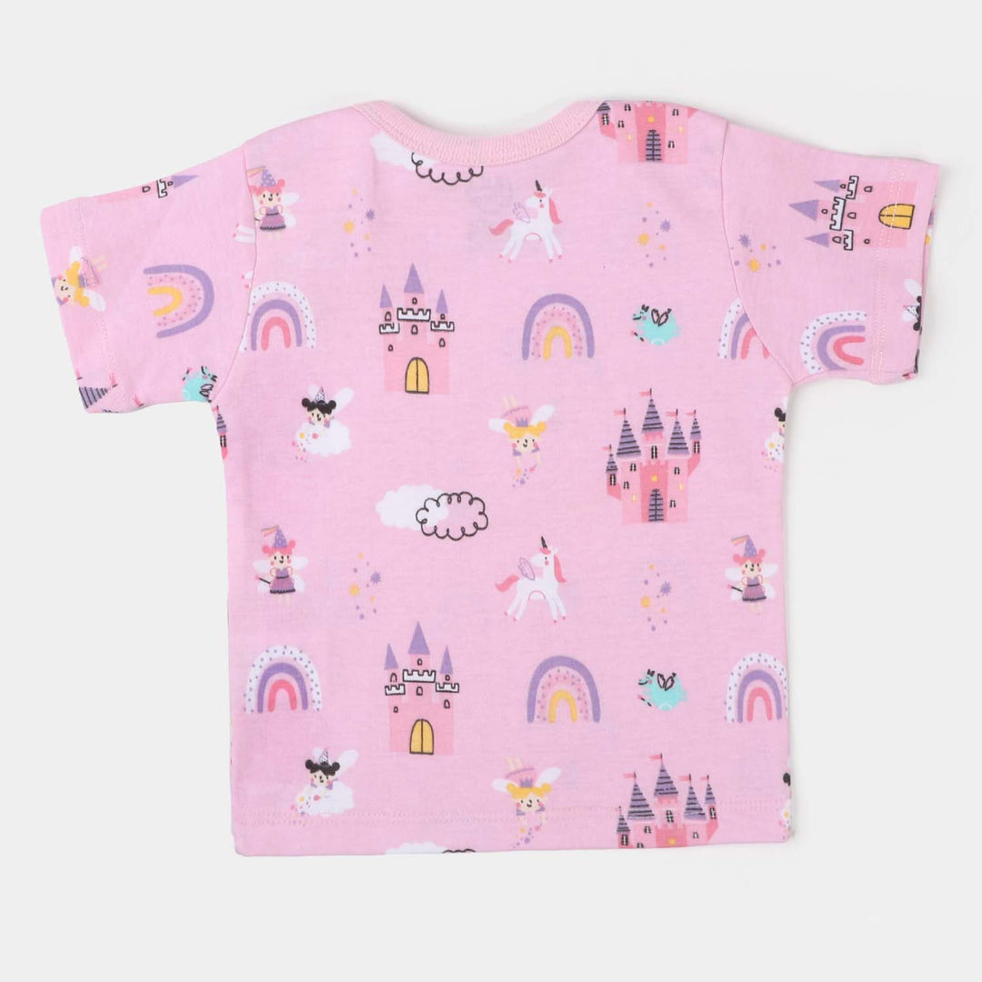 Infant Girls Cotton T-Shirt 3 Pcs Magical - Mix