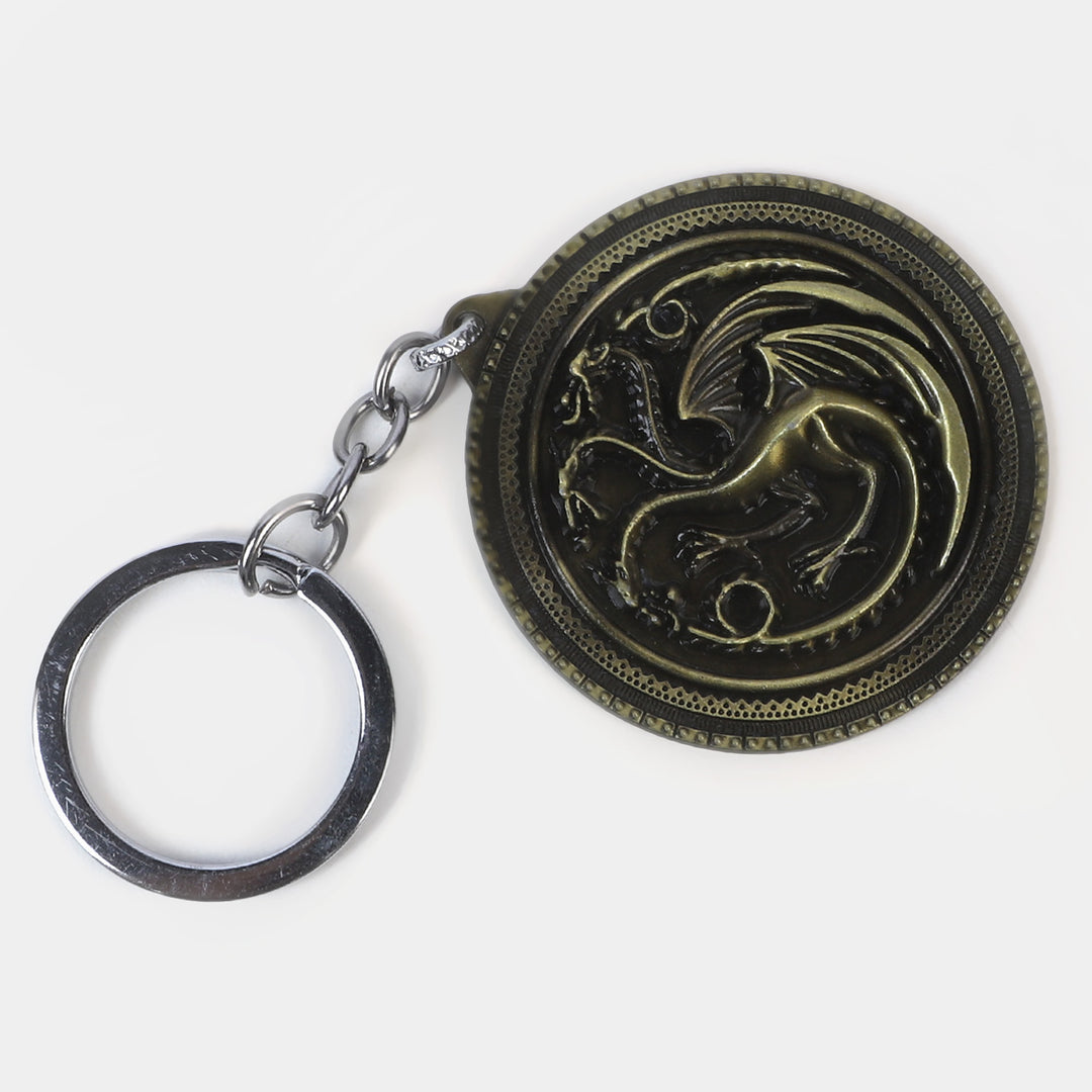 Dragon Shield Metal Keychain