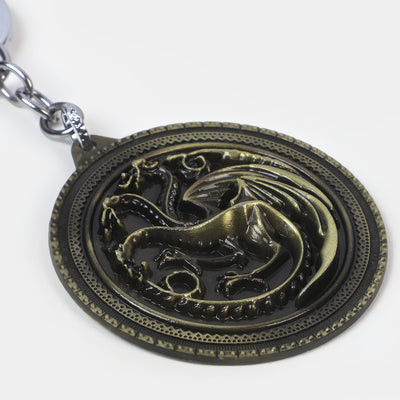 Dragon Shield Metal Keychain