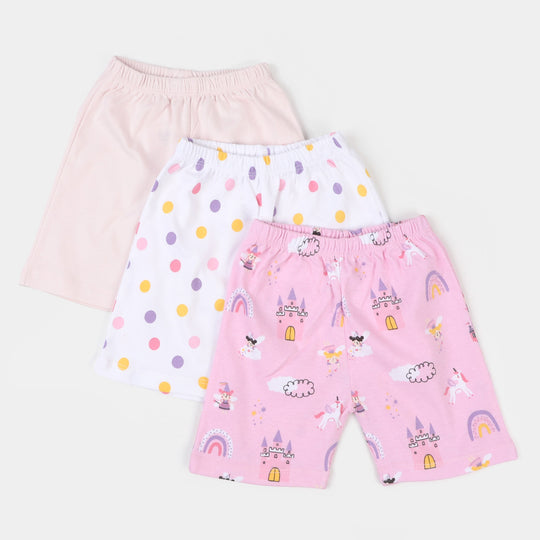 Infant Girls Cotton Short 3 Pcs Set Magical - Mix