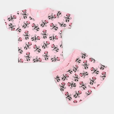 Infant Girls Cotton 2Pcs Suit - Pink A Boo