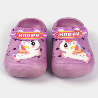 CHARACTER Girls Clogs Non Slippery-Purple
