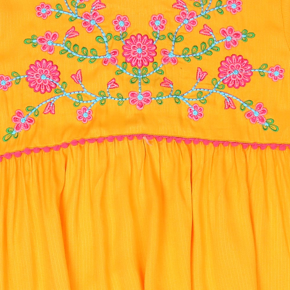 Girls Top G&D EMB - Citrus