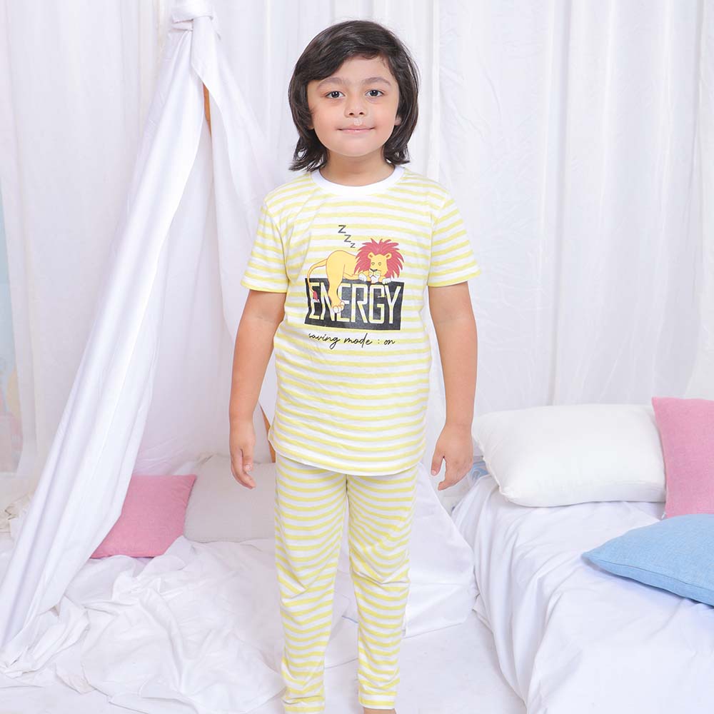 Boys Knitted Nightwear Energy - White