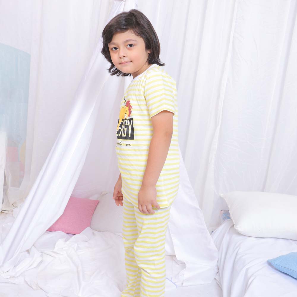 Boys Knitted Nightwear Energy - White