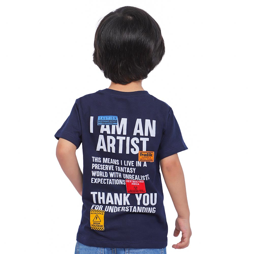 Bp-Boys T-Shirt I Am In Artist - Navy