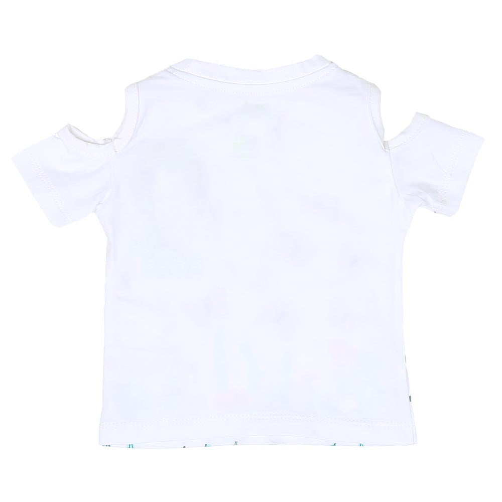 Infant Girls T-Shirt Explore More - White