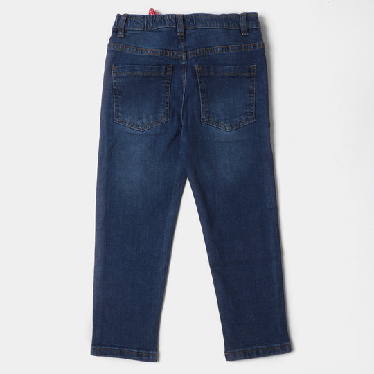 Girls Denim Pant Mushroom - Mid Blue