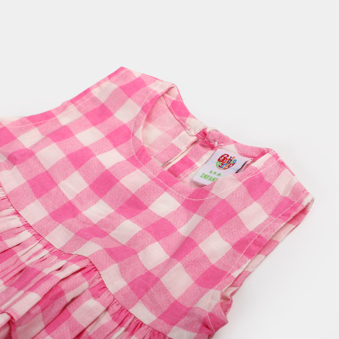 Infant Girls Cotton Casual Top Checks - Pink