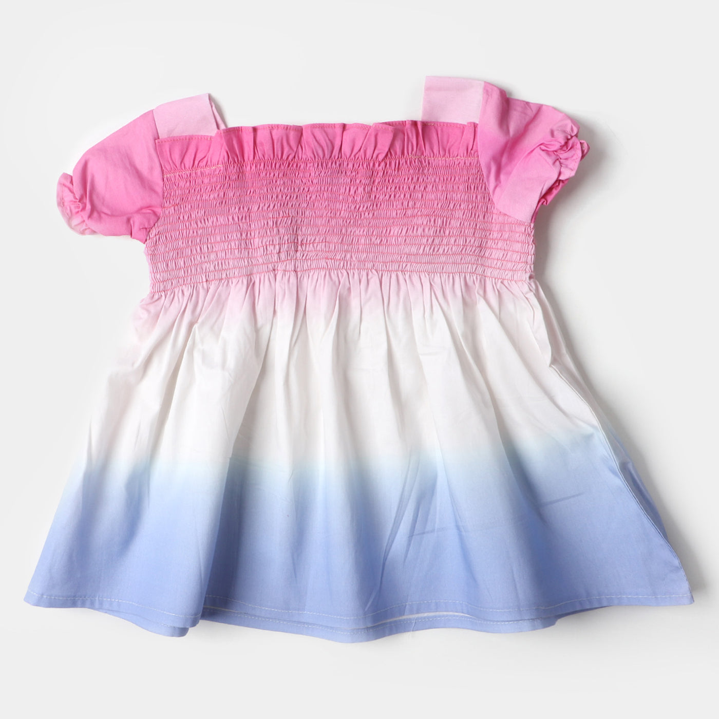 Infant Girls Cotton Casual Frock Tye Dye - Multi