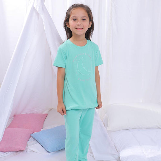 Girls Knitted Night Suit - Mint