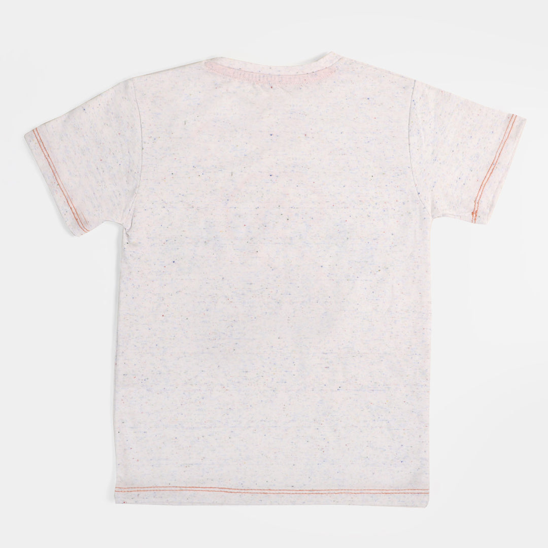 Boys Cotton T-Shirt Awesome - OFF-White