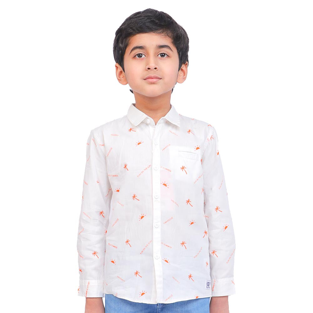 Boys Casual Shirt - White