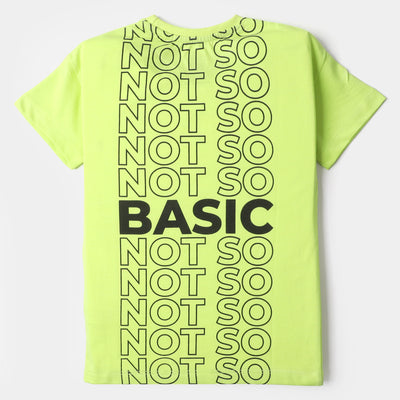 Boys Cotton T-Shirt Basic - F-Green