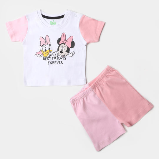 Infant Girls Cotton Set 2 PCs Best Friends - B/White