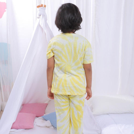 Boys Knitted Nightwear Eat Sleep - Yellow