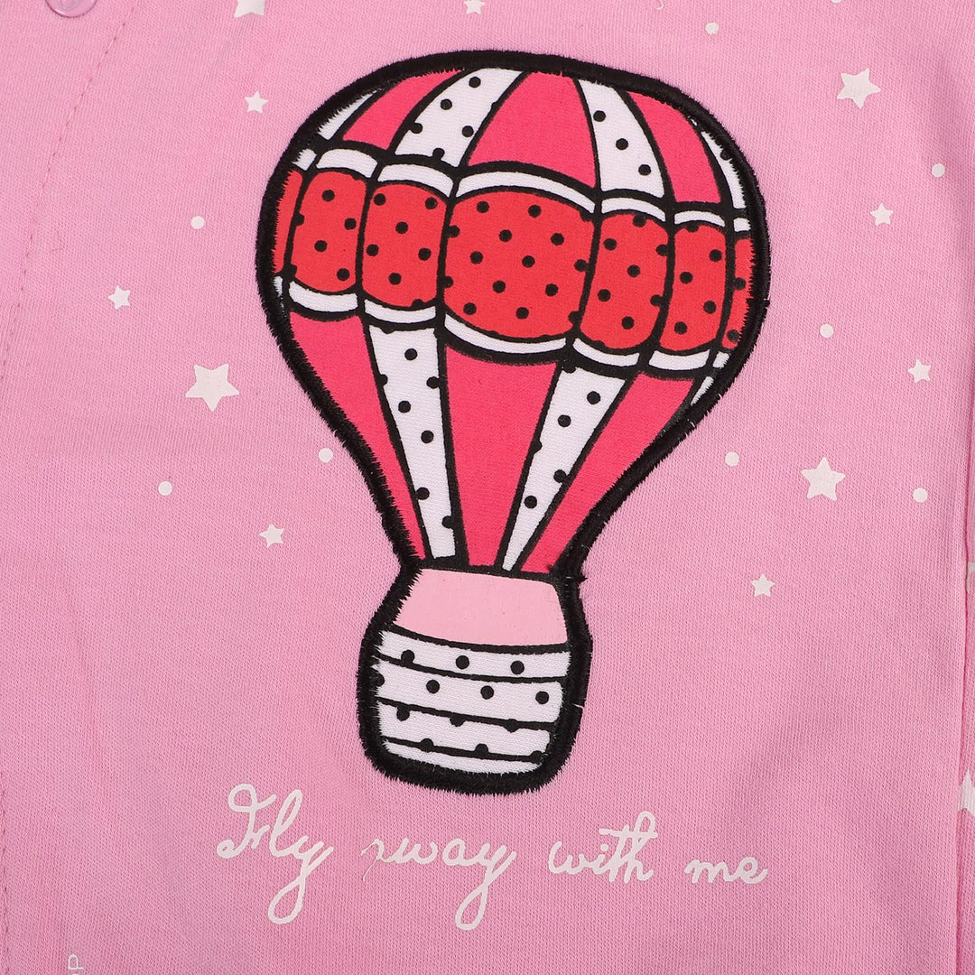 Infant Girls Knitted Romper Fly Away With Me | Pink
