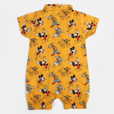 Infant Boys Woven Romper Character | Citrus