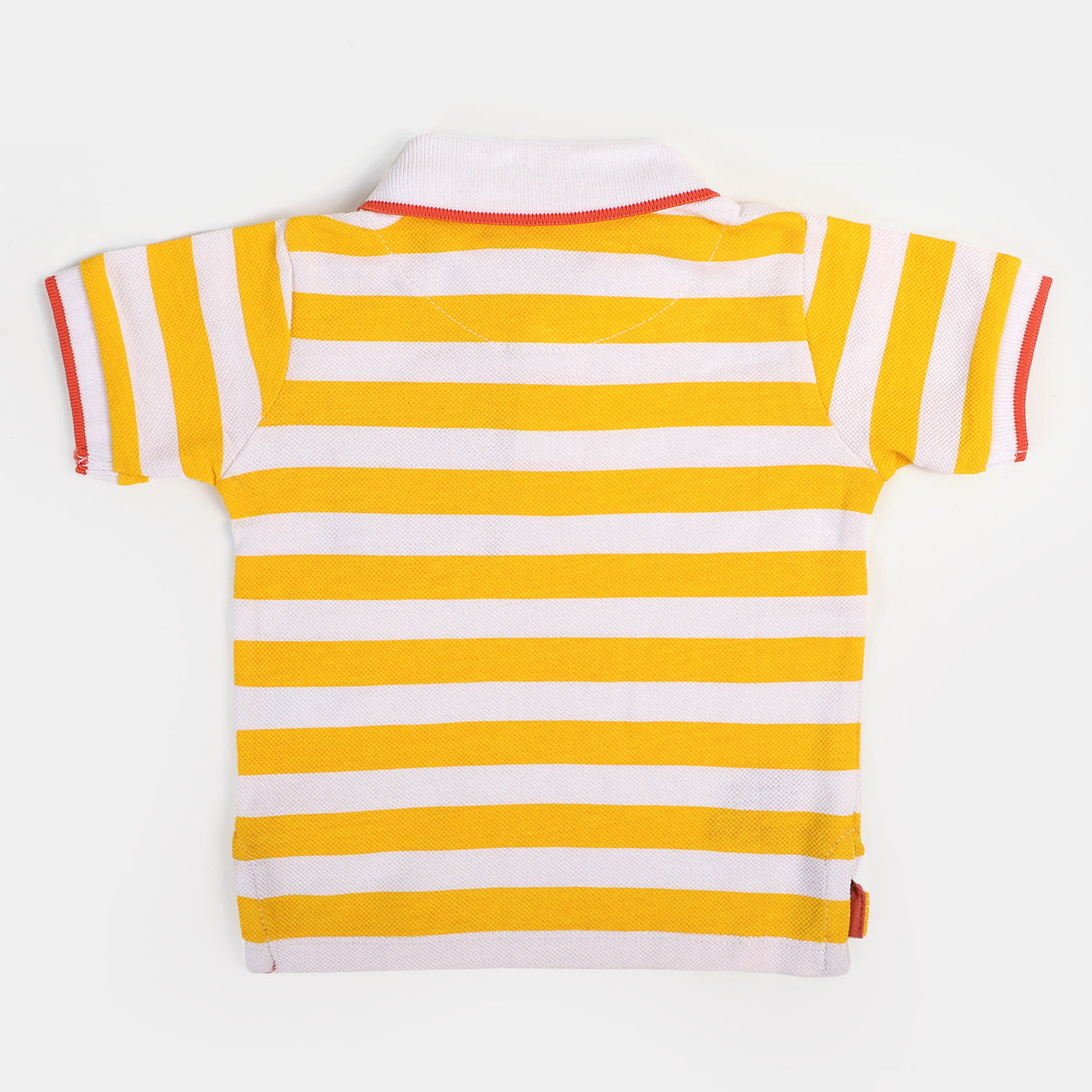 Infant Boys Cotton Polo Silly Monkey - Yellow/White