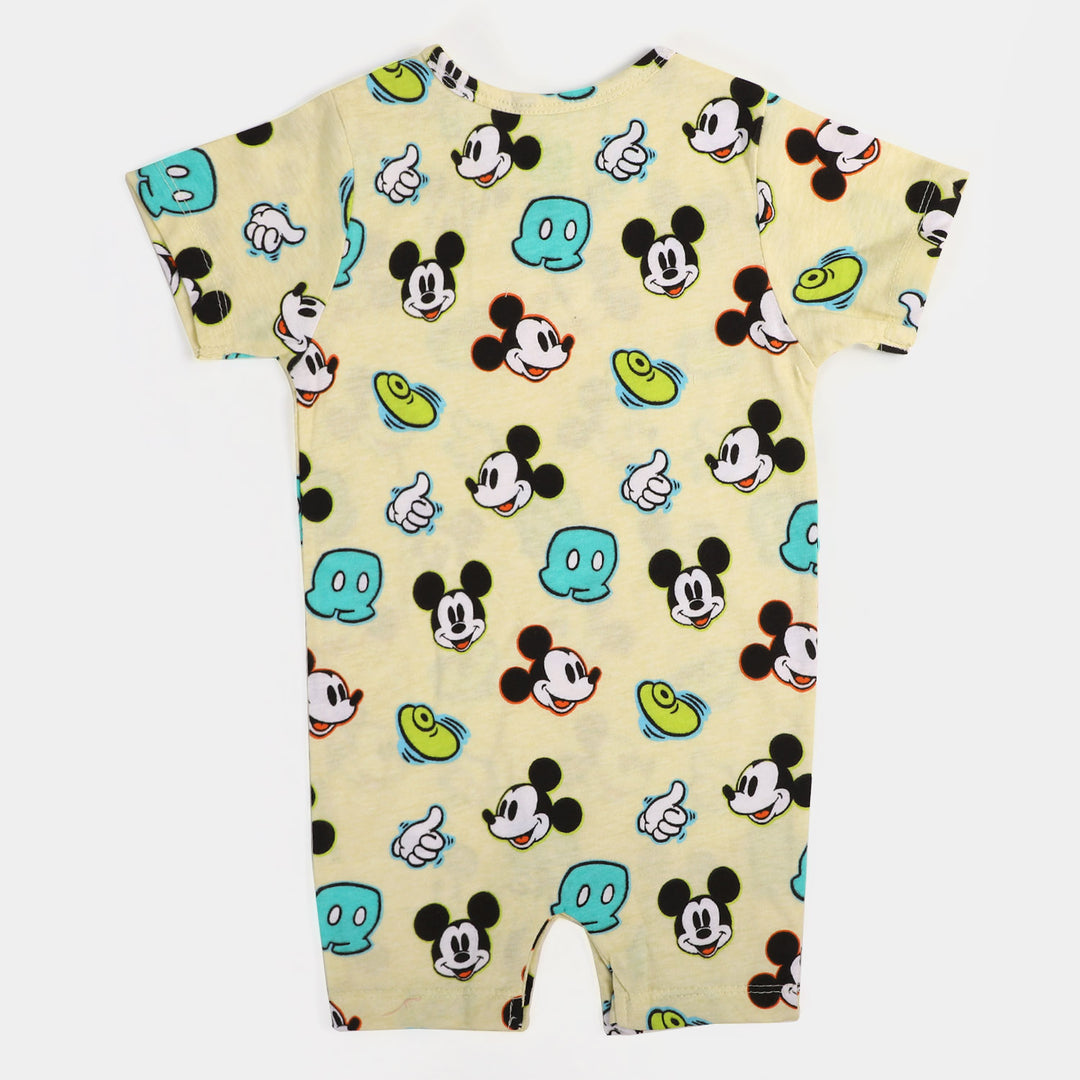 Infant Boys Cotton Romper Character - Yellow