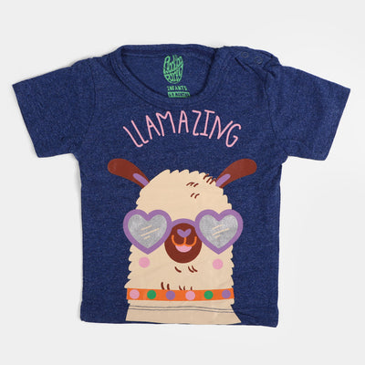 Infant Girls T-Shirt Amazing | Navy