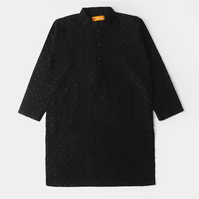 Boys Chicken Kari Kurta - Black