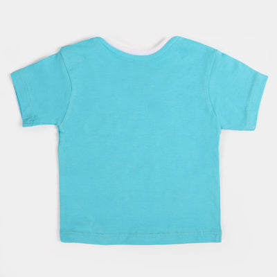 Infant Boys Cotton T-Shirt Barosaurus - Blue