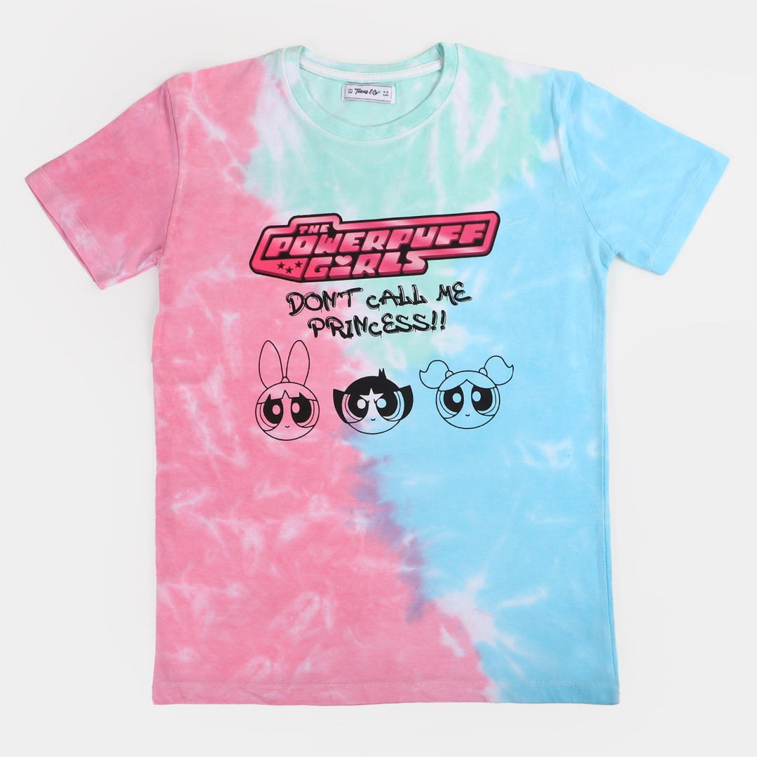 Teens Girls Cotton T-Shirt Princess - Multi
