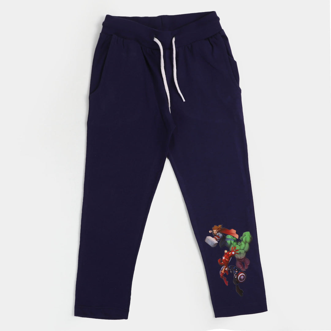Boys Cotton 2Pcs Suit Character - White