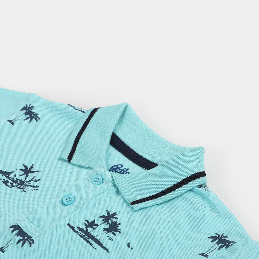 Boys Cotton Polo Summer - Sky Blue